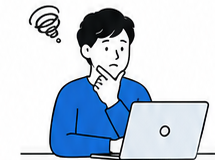 LP制作に悩む人のイメージ